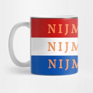 Town of Nijmegen in Netherlands Flag Colors Stripes Mug